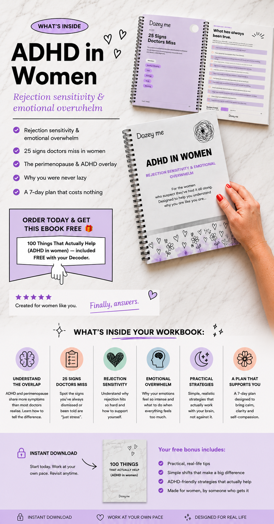ADHD in Women — The Dozey Decoder Workbook
