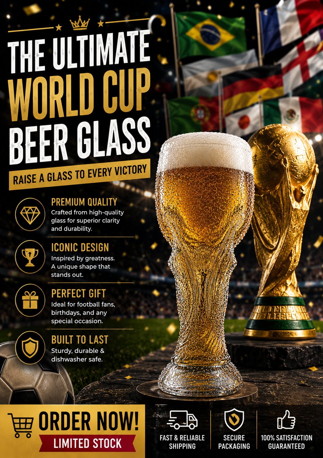 The World Glass Trophy (NOT CUP) - Beer Glass